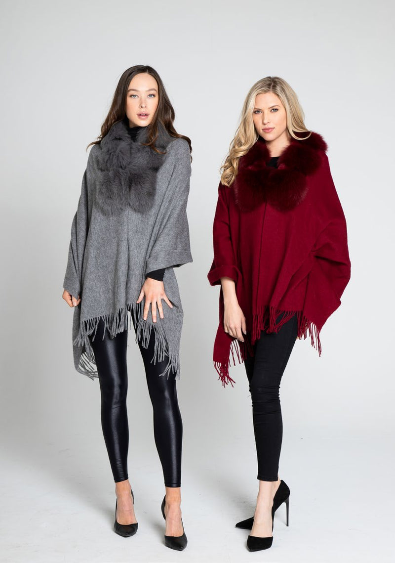 Cashmere Wrap with Fox